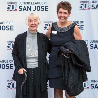 Masel and Pam attending the Junior League's 50th anniversary gala